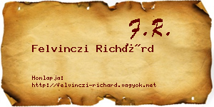 Felvinczi Richárd névjegykártya