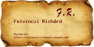 Felvinczi Richárd névjegykártya