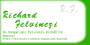 richard felvinczi business card
